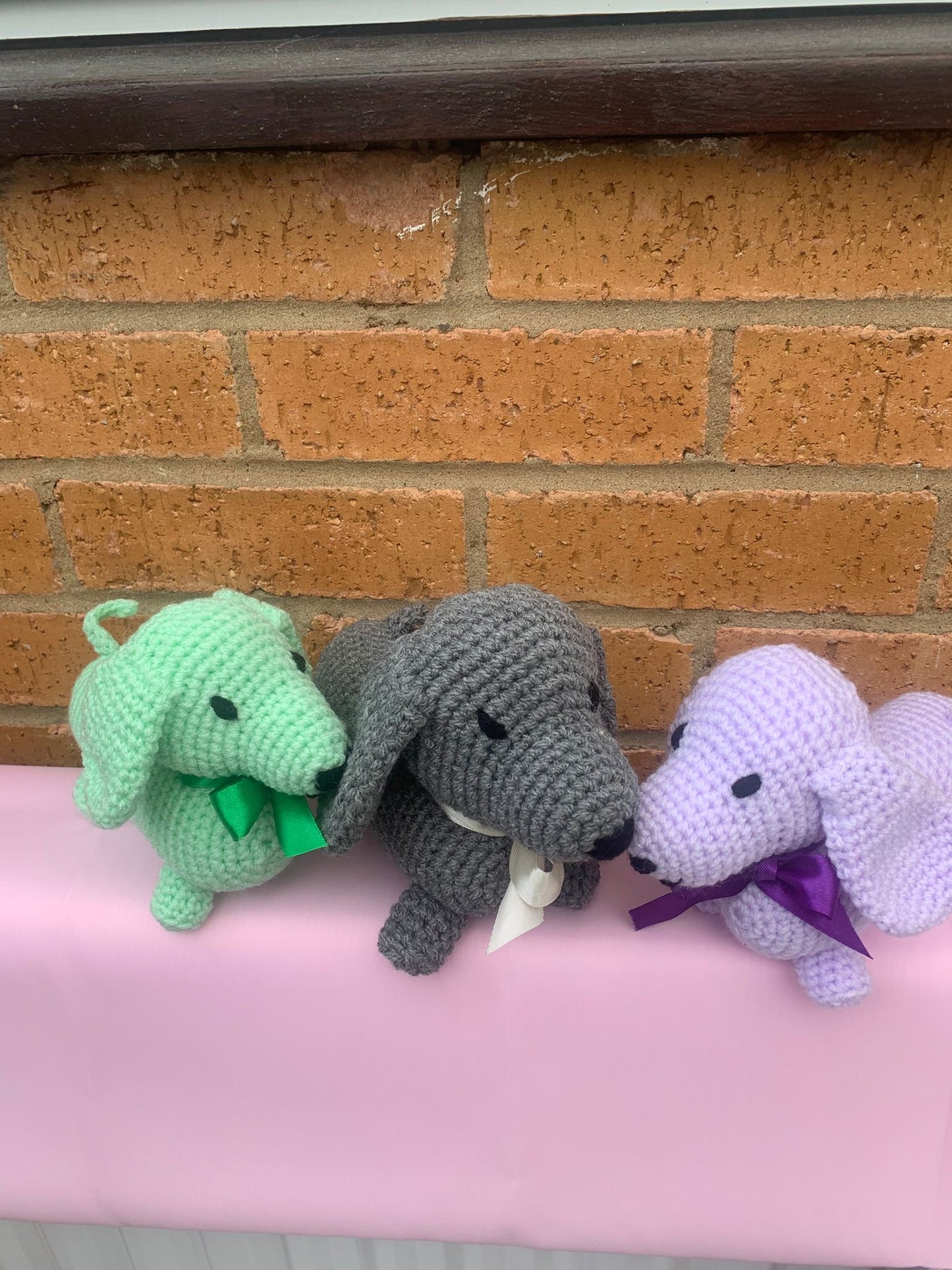 Crocheted sausage dog
