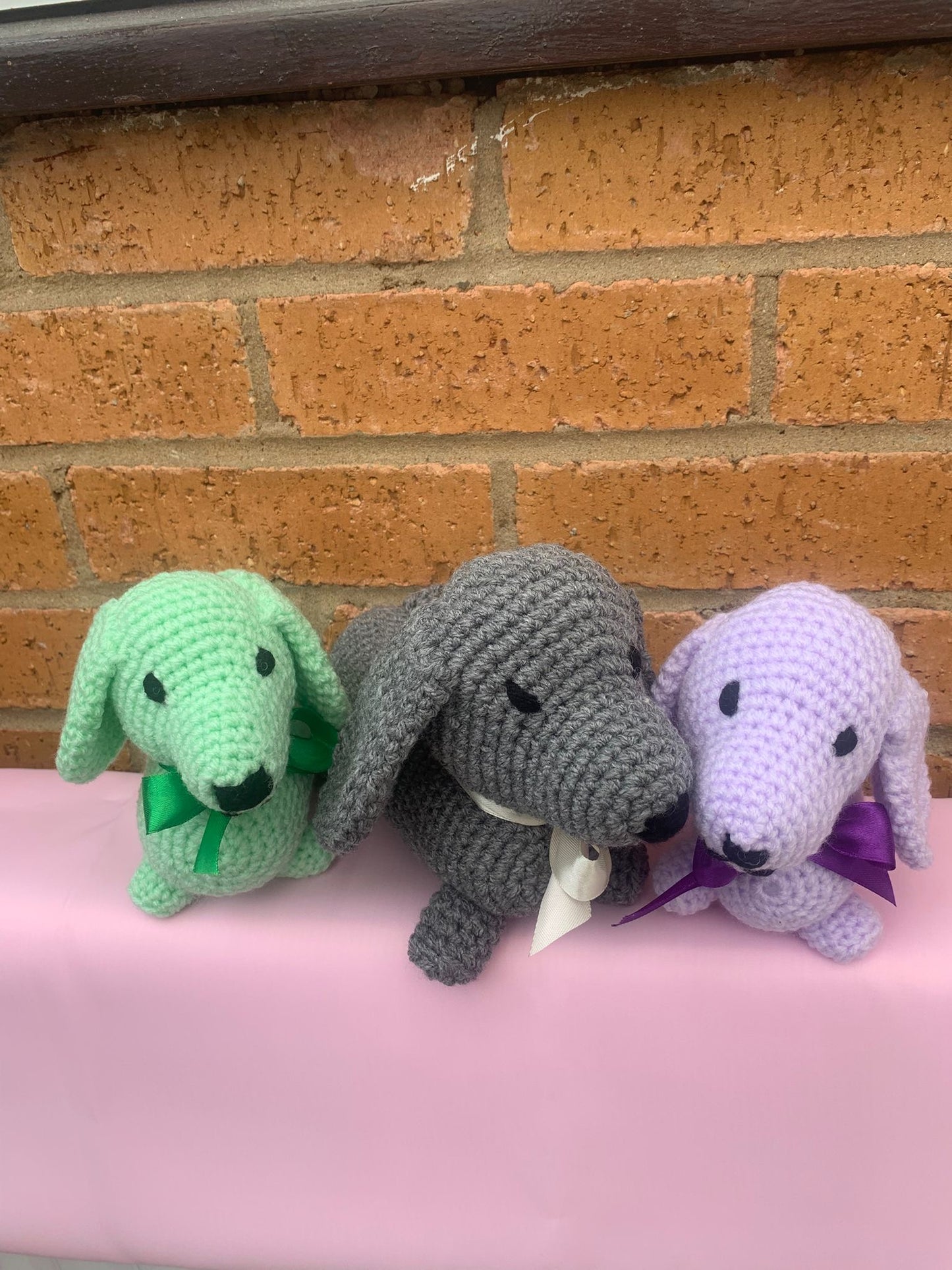 Crocheted sausage dog